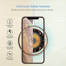 Wireless Charger Vebach Dubhe 1, Qi-Certified Fast Wireless Charging Pad,7.5W for iPhone 11/11 Pro/11 Pro Max/XS Max/XS/X/XR/8P/8,10W for Samsung GalaxyS10/S10 Plus/S10E/S9,Zinc Aolly Frame