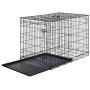 AmazonBasics Single-Door & Double-Door Folding Metal Dog or Pet Crate Kennel with Tray