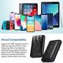 Slim USB Wall Charger, Pofesun 2 Pack Flat Dual Port USB Wall Charger Charging Block Adapter with Foldable Plug Compatible with iPhone Xs/XS Max/XR/X/8/8 Plus/7/6S/ 6S Plus,Samsung Galaxy,HTC-Black
