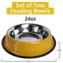 American Pet Supplies Dog Bowls, Set of 2 Non Skid & Non Tip Bowls for Puppies and Dogs