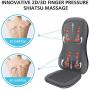 Comfier Full Back Massager with Heat -2D/3D Shiatsu Massage Seat Cushion with 10 Massage Nodes, Massage Chair Pad, Rolling Kneading Massage Pads for Back Pain Relief