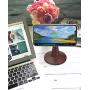 Desktop Magnetic Phone Stand, enGMOLPHY Cell Phone Holder Desk, Compatible with iPhone 11 Xs XR 8 X 7 6 6s, Kindle, Android Smartphone Dock Magnet for Office Desk and Home-Walnut Wood Grain