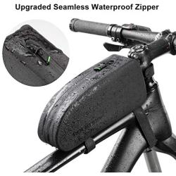 ROCKBROS Bike Top Tube Bag Bicycle Front Frame Bag Waterproof Bike Pouch Pack Bike Phone Bag Cycling Accessories Pouch for Mountain Road Bike
