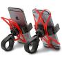 Aduro U-Grip Plus Universal Bike Mount - for Motorcycle, Handlebar, Roll Bar, iPhone X Xs 7 6 6s 7 Plus 5 5s 5c Bike Mount for All Android Smartphones, and GPS Holder (Black/Red)