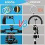 10&quot Selfie Ring Light with Tripod Stand, 3 Cell Phone Holders for Live Streaming/Makeup, LED Ringlight Kit with Remote-YouTube TikTok Video Recording/Vlogging/Photography-iPhone 11 Android Compatible