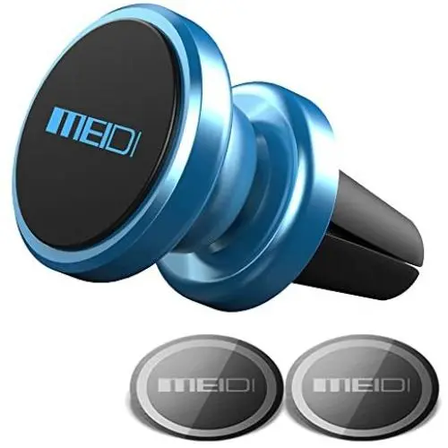 MEIDI Air Vent Phone Holder, Universal Magnetic Phone Car Mount 360 Rotation Cell Phone GPS Holder Compatible iPhone Samsung HTC and Mini Tablets (Blue) MEIDI Air Vent Phone Holder, Universal Magnetic Phone Car Mount 360 Rotation Cell Phone GPS Holder Compatible iPhone Samsung HTC and Mini Tablets (Blue)