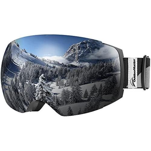 OutdoorMaster Ski Goggles PRO - Frameless, Interchangeable Lens 100% UV400 Protection Snow Goggles for Men & Women