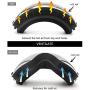 Hongdak Ski Goggles, Snowboard Goggles UV Protection, Snow Goggles Helmet Compatible for Men Women Boys Girls Kids, Anti