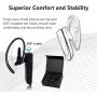 Glazata Wireless Bluetooth Headset Earpiece with Mic, 30-hrs Talking Time Stereo A2DP Hands-Free in-Ear Headphone for iPhone Samsung Cell Phone, Driver/Trucker