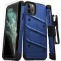 ZIZO Bolt Series iPhone 11 Pro Max Case - Heavy-Duty Military-Grade Drop Protection w/Kickstand Included Belt Clip Holster Tempered Glass Lanyard - Blue