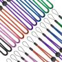 YOUOWO 12 Pack Nylon Wrist Lanyard Adjustable Length for Flashlight Wallet USB Flash Drive Hand Strap for Cell Phone Charms Key ID Card Badge Holder Black Pink Green Blue Purple Orange