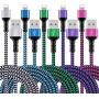 iPhone Charger [5Pack/6.6ft], Long Braided Lightning Cables, Fast Charging Power Charger Cords for iPhone 11/11 Pro/11Pro Max/XS/XR/8/7/6S Plus, iPad mini/2/3/4, Pro Air2/3/4th gen, iPod Touch Charger