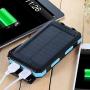Solar Chargers 30,000mAh, Dualpow Portable Dual USB Solar Battery Charger External Battery Pack Phone Charger Power Bank with Flashlight for Smartphones Tablet Camera (Baby Blue)