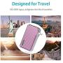 10000mAh 2-in-1 Power Bank and Wall Charger, ROMOSS Dual USB Portable Charger with Foldable AC Wall Plug External Battery Packs Compatible Smartphone and Android Device (Pink)