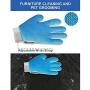 Pet Hair Remover Glove - Gentle Pet Grooming Glove Brush - Efficient Deshedding Glove - Massage Mitt with Enhanced Five Finger Design - Perfect for Dogs & Cats with Long & Short Fur - 1 Pack