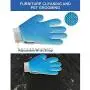 Pet Hair Remover Glove - Gentle Pet Grooming Glove Brush - Efficient Deshedding Glove - Massage Mitt with Enhanced Five Finger Design - Perfect for Dogs & Cats with Long & Short Fur - 1 Pack