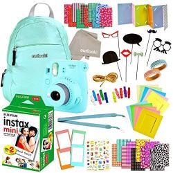 Fujifilm Instax Mini 9 Camera with Fuji Instant Film (20 Sheets) Travel Bundle & Accessories Includes Shoulder Bag,Strap, Washi Tape, Stickers, Frames + Album and More