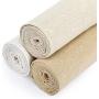 Caydo 3 Pieces Large Size Linen Needlework Fabric for Garment Craft, Flower Pot Decoration and Tablecloth, 62 by 19 Inch