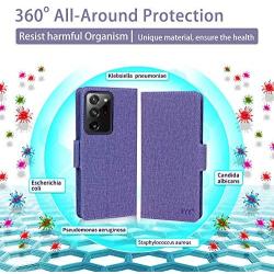FYY [Resist Harmful Organism] [RFID Blocking] Case for Samsung Galaxy Note 20 Ultra 6.9", PU Leather Wallet Case with [Kickstand Function] and[Card Holder] for Galaxy Note 20 Ultra 6.9" Purple