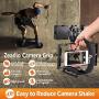 Zeadio Triple Hot-Shoe Handheld Stabilizer with Smartphone Video Rig for Canon Nikon Sony Panasonic Pentax Olympus DSLR Camera Camcorder and Phones