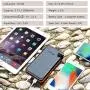 Solar Charger 25000mAh, Hiluckey Outdoor Portable Power Bank with 4 Solar Panels, Fast Charge External Battery Pack with Dual 2.1A Output USB Compatible with Smartphones, Tablets, etc. (Waterproof)