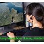 Wired Gaming Earphone with Adjustable Mic for PS4,Laptop Computer, Cellphone, DLAND E-Sport Earburds with Portable Earphone Bags, Snug Soft Design, Inline Controls for Hands-Free Calling. (Black)