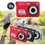 ATian 2.7" LCD HD Digital Camera Amazing Rechargeable Camera 8X Zoom Digital Camera Kids Student Camera Compact Mini Digital Camera Pocket Cameras for Kid/Seniors/Student (Red)