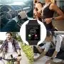 Qidoou Smart Watch Fitness Tracker,Smartwatches Compatible Android iOS Touchscreen Step Calorie Sleep Sedentary Monitor Waterproof, Call Message Music with SIM SD Slots Men Women (Black1)