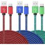 USB C Cable, UNISAME 3 Pack 10Ft Heavy Duty Bold Braided USB Type C USB Fast Charging Cable for Galaxy S20 Ultra S20+ S10 S10+ S10e S9 S8 Note 10 9 8 LG G7 G6 V40 V35 Oneplus 6T 7