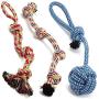 Pacific Pups Products supporting pacificpuprescue.com dog rope toys for aggressive chewers-set of 11 nearly indestructible dog toys-bonus giraffe rope toys-benefits non profit dog rescue.