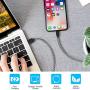iPhone Charger Cable, MFi Certified Lightning Cables 5Pack [3/3/6/6/10FT] Nylon Braided Charging Cord Compatible with iPhone 11 Pro Max XS XR X 8 7 6S 6 Plus SE 5S 5C 5 iPad (Black White)