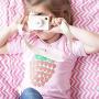 Unetox Kids Mini Wooden Camera Toys Fashion Neck Hanging Photographed Props with Rope Childrens Room Decorations (White)