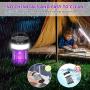 Solar Powered Bug Zapper, 3-in-1 Electric Mosquito Killer and Camp Lantern, Portable Mosquito Zapper for Outdoor & Indoor, Waterproof Rechargeable Insect Fly Trap Attractant for Camping Patio Bedroom