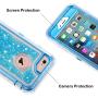 Anuck iPhone 6S Case, iPhone 6 Case, 3 in 1 Hybrid Heavy Duty Defender Case Sparkly Floating Liquid Glitter Protective Hard Shell Shockproof TPU Cover for Apple iPhone 6 /iPhone 6S 4.7" - Blue