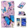 iPhone 6S Wallet Case,iPhone 6 Wallet Case,JanCalm PU Leather Wallet Cell Phone Cases with [Detachable Wrist Strap][Multi Card/Cash Slots] Stand Flip Magnetic Cover + Crystal Pen (Butterfly/Purple)