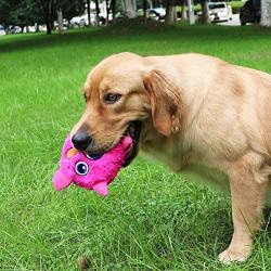 Petbobi Upgrade Interactive Dog Toy Bouncing Giggle Ball Sounds Monster Plush Puppy Toy Squeaky Shaking Vibrating Automatic Moving Excise Dog Safe Electronic Motorized for Pets, Pink