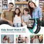【Kids Smartwatch】- Children‘s Smart Watch Phone, 10 Can Be Set Name SOS Two-Way Calling Music Player Games HD Camera Alarm Clock Calculator Set Wallpaper for Free, Suitable for Teenagers 4-12y(Blue)
