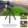 Selvim Phone Camera Lens Phone Lens Kit 4 in 1, 22X Telephoto Lens, 235° Fisheye Lens, 0.62X Wide Angle Lens, 25X Macro Lens, Compatible with iPhone 10 8 7 6 6s Plus X XS XR Samsung - Black