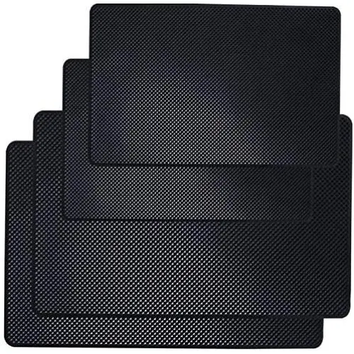 DaKuan Car Dashboard Anti-Slip Mat, 4 Packs 10.5" x 5.7" and 8" x 5.1" Sticky Non-Slip Dashboard Gel Latex Pad for Cell Phone, Sunglasses, Keys, Coins DaKuan Car Dashboard Anti-Slip Mat, 4 Packs 10.5" x 5.7" and 8" x 5.1" Sticky Non-Slip Dashboard Gel Latex Pad for Cell Phone, Sunglasses, Keys, Coins