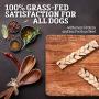 Buffalo Range Rawhide Dog Treats | Healthy, Grass-Fed Buffalo Jerky Raw Hide Chews | Hickory Smoked Flavor