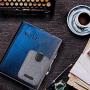BIAJIYA Card Holder for Back of Phone RFID Blocking 5 Pull Credit Card Cash Cell Phone Wallet Pocket Canvas Pu Leather Stick-On ID Case for iPhone/Android/Samsung/Smartphones (Grey)