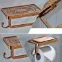 ThinkTop Antique Carving Toilet Roll Paper Holder with Phone Shelf Wall Mounted Bathroom Paper Rack and Hook-Rose Gold ThinkTop Antique Carving Toilet Roll Paper Holder with Phone Shelf Wall Mounted Bathroom Paper Rack and Hook-Rose Gold
