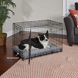 MidWest Homes for Pets Dog Crate | iCrate Single Door & Double Door Folding Metal Dog Crates | Fully Equipped