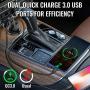 CHAFON Quick Charge 3.0 Dual USB Charger Socket,12V 36W Aluminum Waterproof Power Outlet with Switch LED Digital Voltmeter & Wire Fuse DIY Kit for Car,Marine,Boat,Motorcycle,Truck,Golf Cart & More