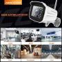 Outdoor Security Camera, 1080P WiFi Camera Surveillance Cameras, IP Camera with Two-Way Audio, IP66 Waterproof, Night Vision, Motion Detection, Activity Alert, Deterrent Alarm - iOS, Android