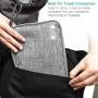 HCFGS Electronic Organizer Travel Accessories Cable Bag,Waterproof Universal Cable Storage Bag for USB Cable Cord, Flash Drive, Charger, Mobile Phone, Hard Drive, SD Card,PowerBank (Gray)