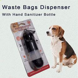 Morn Light Dog Poop Bag Dispenser with Hand Sanitizer Bottle | Waste Bags Holder Equipped Refillable Liquid Soap Bottle