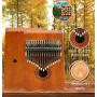 Kalimba Thumb Piano 17 Keys with Mahogany Portable African Mbira Gift for Kids Adult (Style4)