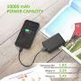 Omars Power Bank 10000 mAh 4-Port USB-C & USB-A Portable & Lightweight Smalllest Portable Charger for iPhone 11 pro/ 11/ XR/X/8Plus, iPad/iPad Pro/iPad Mini, Samsung Galaxy S9/Note (Black, Mini)