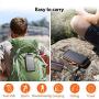 Solar Power Bank,Solar Charger 20000mAh RAVPower with Dual Ouput 5V/2.4A Input, External Battery Pack with Flashlight (IPX4 Splashproof, Dustproof, Shockproof) for Smartphones, Tablets and More